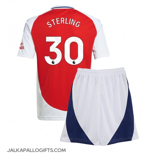 Arsenal Raheem Sterling #30 Koti Peliasu Lasten 2024-25 Lyhythihainen (+ Lyhyet housut)